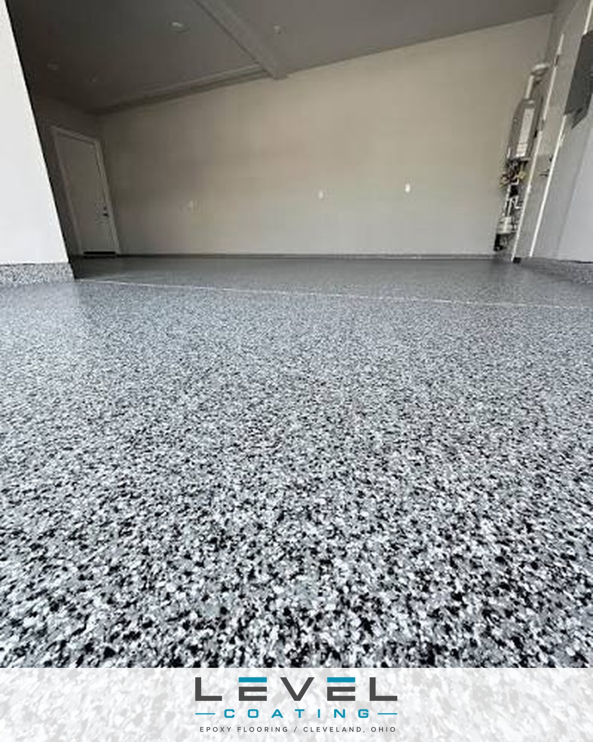 Polyaspartic top-coat garage floor, Ohio