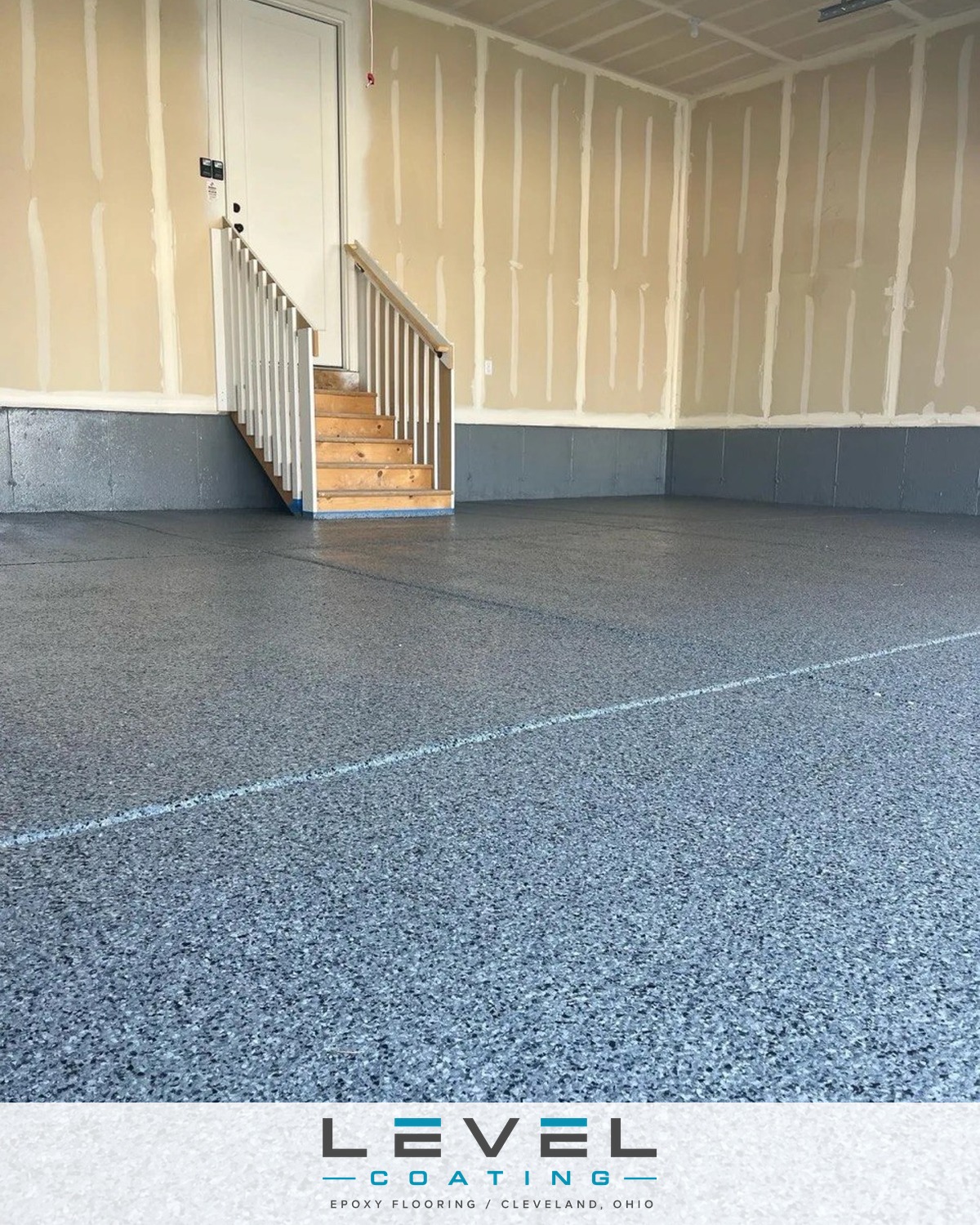 Full chip broadcast garage floor, Cleveland